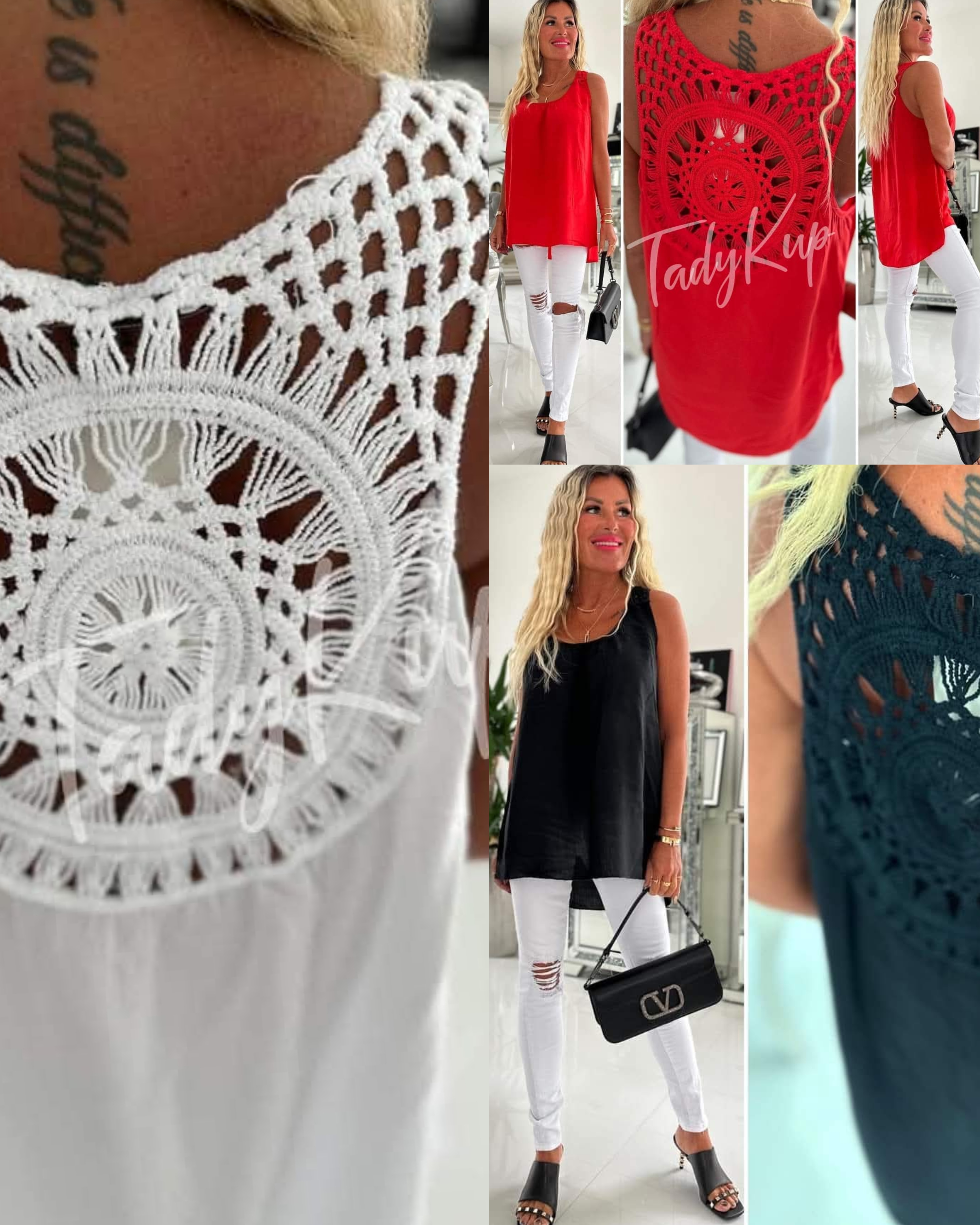 Boho tílko krajka lapač Bree