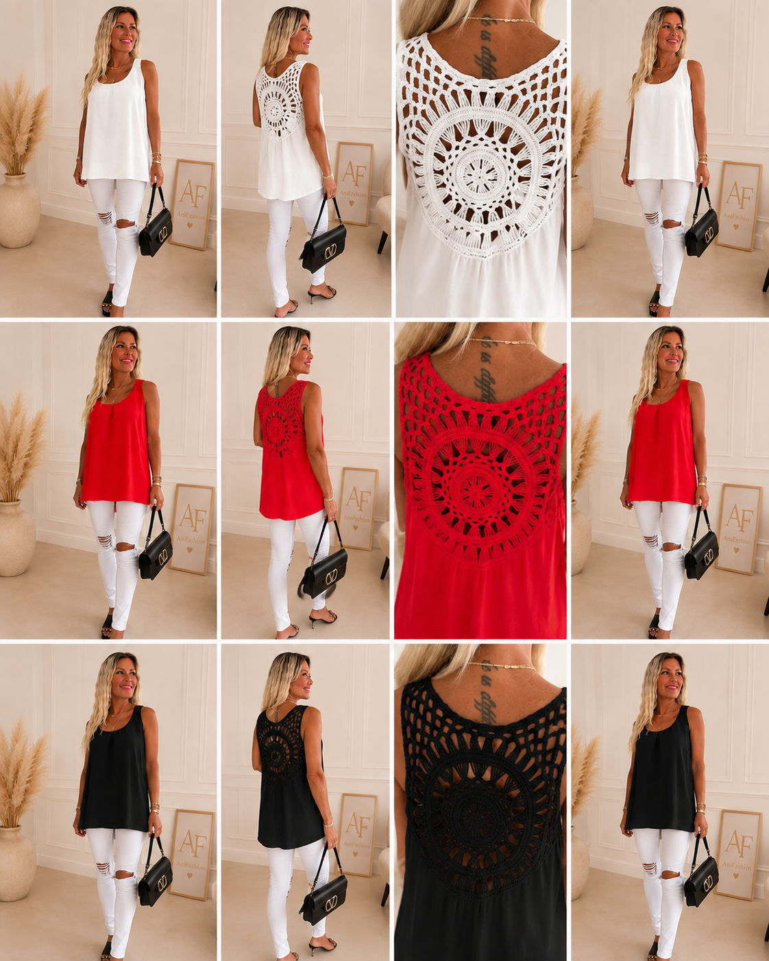 Boho tílko krajka lapač Bree